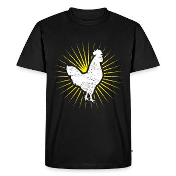 coq symbole - T-shirt Premium bio Homme - noir - Devant - Nico (187cm)