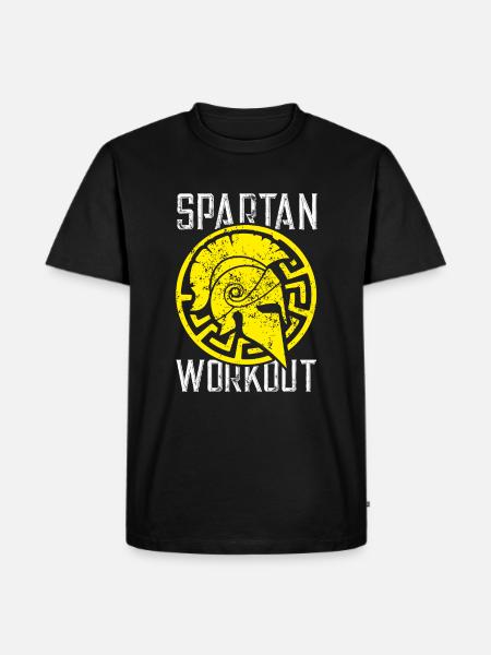 spartan workout - Men's Premium Organic T-Shirt - black