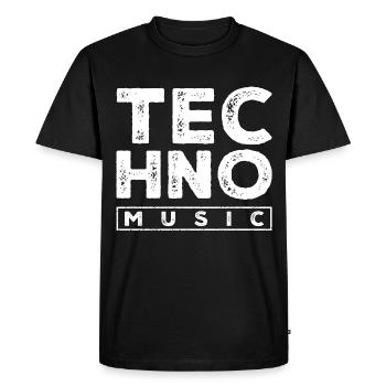 techno music - Men's Premium Organic T-Shirt - black - Front - Nico (187cm)