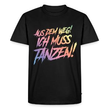 danse disant coloré - T-shirt Premium bio Homme - noir - Devant - Nico (187cm)