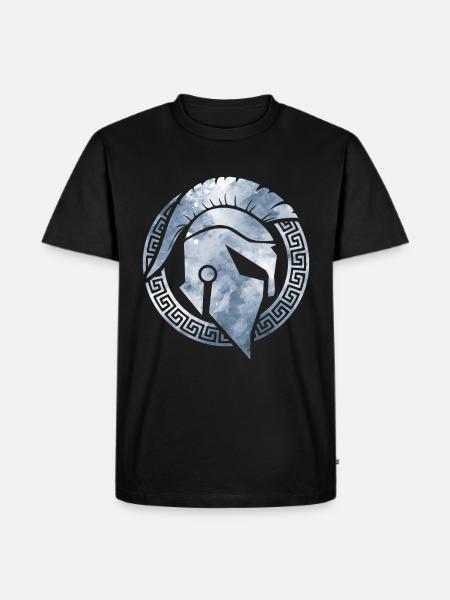 Symbole casque spartiate - T-shirt Premium bio Homme - noir