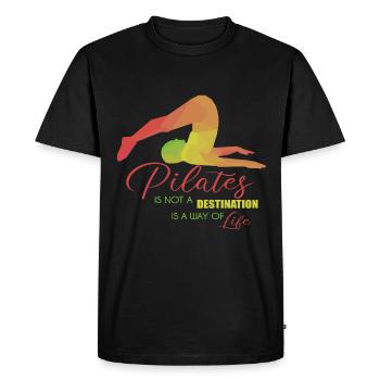 Pilates Cadeau - T-shirt Premium bio Homme - noir - Devant - Nico (187cm)