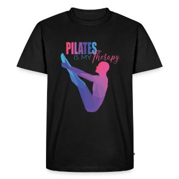 Pilates Cadeau - T-shirt Premium bio Homme - noir - Devant - Nico (187cm)