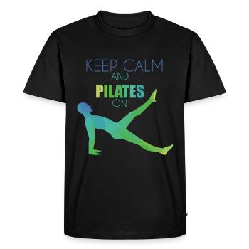 Pilates - T-shirt Premium bio Homme - noir - Devant - Nico (187cm)