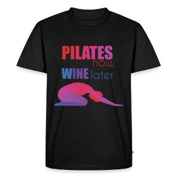 Pilates - T-shirt Premium bio Homme - noir - Devant - Nico (187cm)