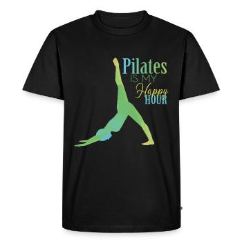 Pilates - T-shirt Premium bio Homme - noir - Devant - Nico (187cm)