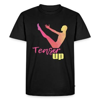 Pilates Cadeau - T-shirt Premium bio Homme - noir - Devant - Nico (187cm)