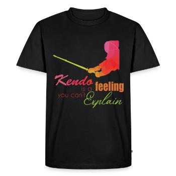 Kendo - T-shirt Premium bio Homme - noir - Devant - Nico (187cm)