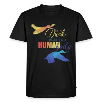Canard - T-shirt Premium bio Homme - noir - Devant - Nico (187cm)