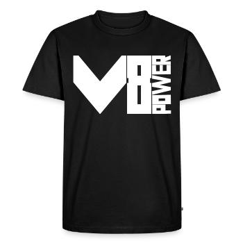 Puissance V8 - T-shirt Premium bio Homme - noir - Devant - Nico (187cm)