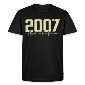 Original 2007 Rétro 2007 Cadeau d’anniversaire 2007 - T-shirt Premium bio Homme - noir - Devant - Nico (187cm)