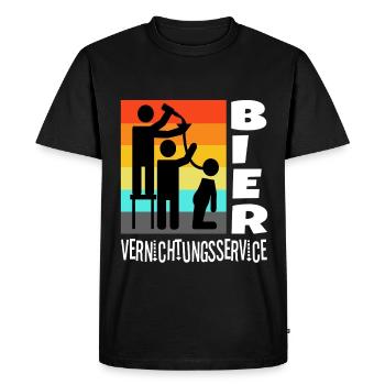 Beer Destruction Service - Men's Premium Organic T-Shirt - black - Front - Nico (187cm)