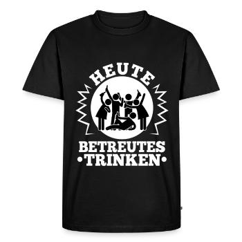 La consommation supervisée d’alcool d’aujourd’hui - T-shirt Premium bio Homme - noir - Devant - Nico (187cm)