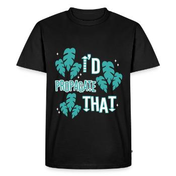 I'd Propagate That - Men's Premium Organic T-Shirt - black - Front - Nico (187cm)