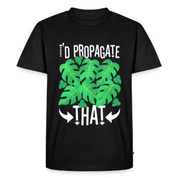 I'd Propagate That - Men's Premium Organic T-Shirt - black - Front - Nico (187cm)