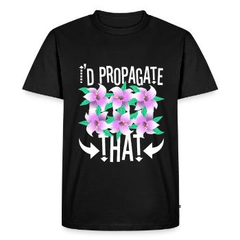 I'd Propagate That - Men's Premium Organic T-Shirt - black - Front - Nico (187cm)