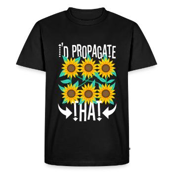 I'd Propagate That - Men's Premium Organic T-Shirt - black - Front - Nico (187cm)