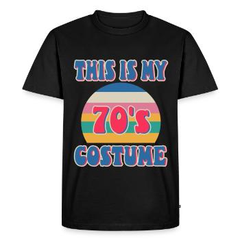 This Is My 70s Costume - Men's Premium Organic T-Shirt - black - Front - Nico (187cm)