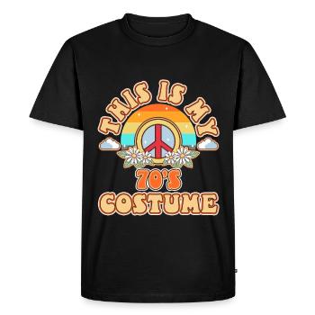 This Is My 70s Costume - Men's Premium Organic T-Shirt - black - Front - Nico (187cm)
