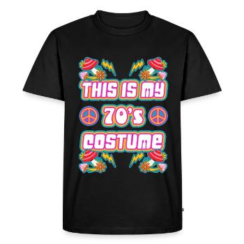 This Is My 70s Costume - Men's Premium Organic T-Shirt - black - Front - Nico (187cm)
