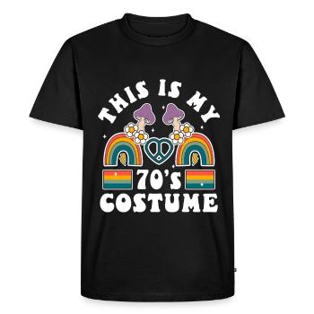 This Is My 70s Costume - Men's Premium Organic T-Shirt - black - Front - Nico (187cm)