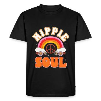 Âme hippie - T-shirt Premium bio Homme - noir - Devant - Nico (187cm)