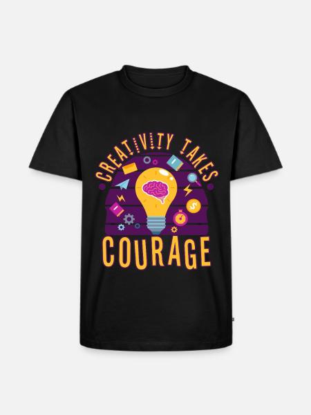 Creativity Takes Courage - Men's Premium Organic T-Shirt - black