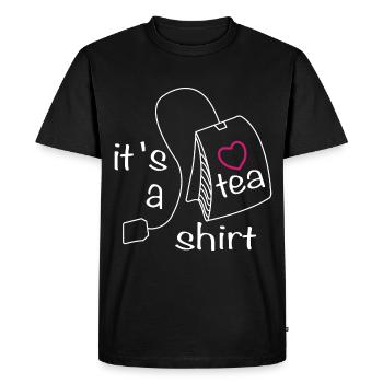it s a tea shirt tea lover - Men's Premium Organic T-Shirt - black - Front - Nico (187cm)