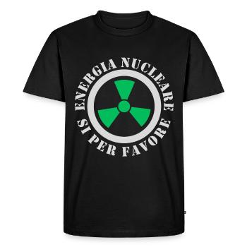 Nuclear Energy, Yes Please - Men's Premium Organic T-Shirt - black - Front - Nico (187cm)