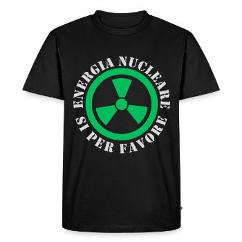 Nuclear energy, Yes please - Men's Premium Organic T-Shirt - black - Front - Nico (187cm)