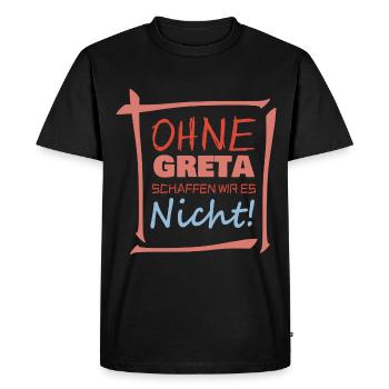 Greta - T-shirt Premium bio Homme - noir - Devant - Nico (187cm)
