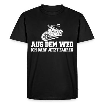 À l’écart, je suis maintenant autorisé à conduire - T-shirt Premium bio Homme - noir - Devant - Nico (187cm)