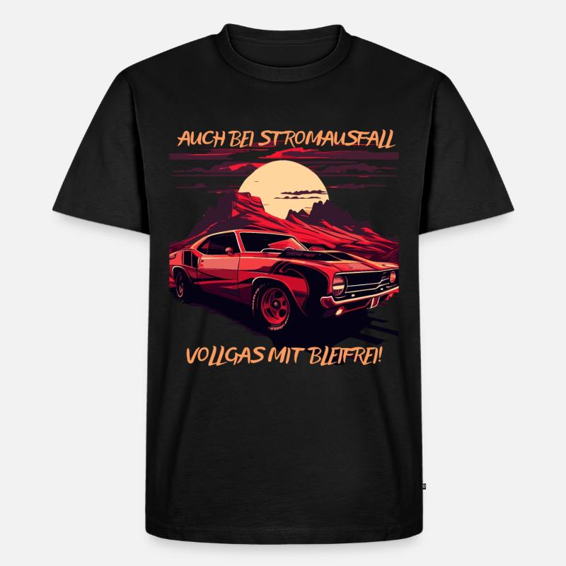 Kein strom, kein Problem - Männer Premium Bio T-Shirt - Schwarz