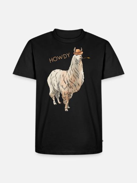 Lama - Men's Premium Organic T-Shirt - black