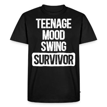 Humour Famille Adolescents Maman Papa - T-shirt Premium bio Homme - noir - Devant - Nico (187cm)