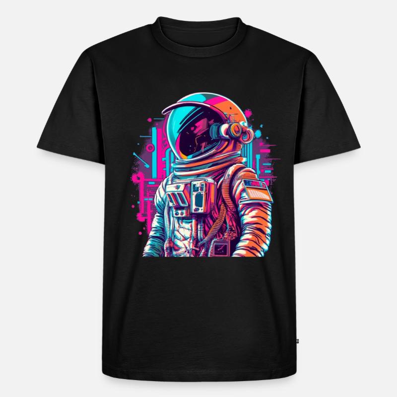 Raumfahrer Astronaut Geschenkidee - Männer Premium Bio T-Shirt - Schwarz