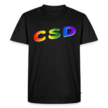 CSD - T-shirt Premium bio Homme - noir - Devant - Nico (187cm)