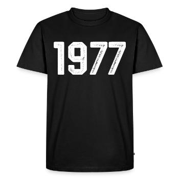 1977 Vintage Born Vintage 1977 Birthday 1977 - Men's Premium Organic T-Shirt - black - Front - Nico (187cm)