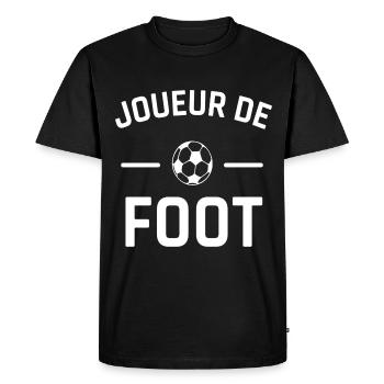 Joueur de foot humour football cadeau footballeur - T-shirt Premium bio Homme - noir - Devant - Nico (187cm)