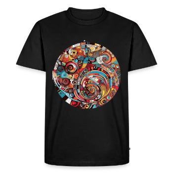 Design rétro - T-shirt Premium bio Homme - noir - Devant - Nico (187cm)