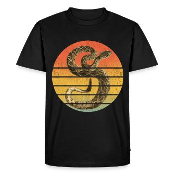 Crotale diamant Crotalus adamanteus - T-shirt Premium bio Homme - noir - Devant - Nico (187cm)