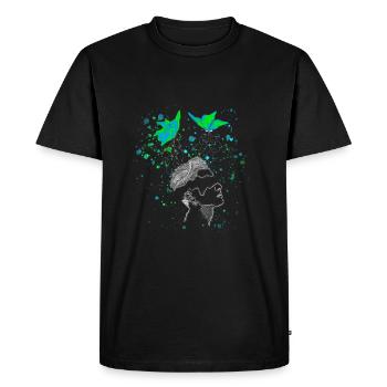 Split - Men's Premium Organic T-Shirt - black - Front - Nico (187cm)