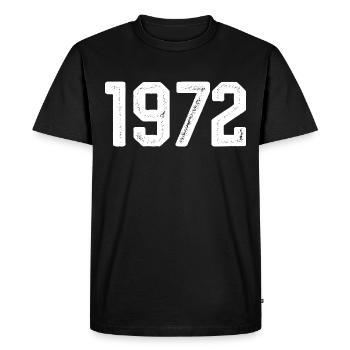 1972 Vintage Born Vintage 1972 Birthday 1972 - Men's Premium Organic T-Shirt - black - Front - Nico (187cm)
