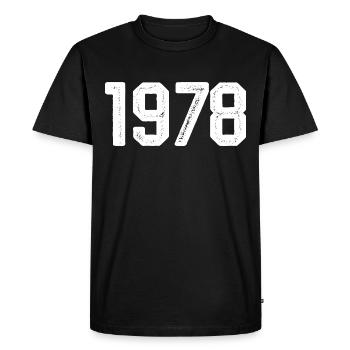 1978 Vintage Born Vintage 1978 Birthday 1978 - Men's Premium Organic T-Shirt - black - Front - Nico (187cm)