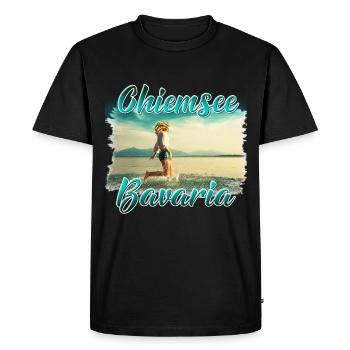 Chiemsee Bavaria - Men's Premium Organic T-Shirt - black - Front - Nico (187cm)