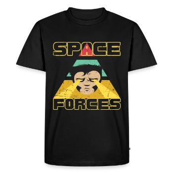 SPACE FORCES - Men's Premium Organic T-Shirt - black - Front - Nico (187cm)
