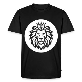 Lion Crown Symbol - Men's Premium Organic T-Shirt - black - Front - Nico (187cm)