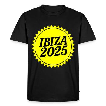 Ibiza 2025 - Men's Premium Organic T-Shirt - black - Front - Nico (187cm)
