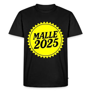 Malle 2025 - T-shirt Premium bio Homme - noir - Devant - Nico (187cm)