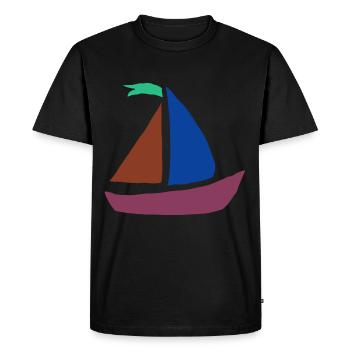boat - Men's Premium Organic T-Shirt - black - Front - Nico (187cm)
